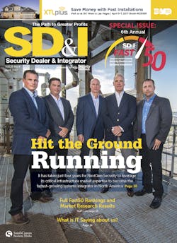SD&I April 2017 Cover Story: It has taken just four years for NextGen Security to leverage its critical infrastructure market expertise to become the fastest-growing systems integrator in North America. SD&I April 2017 Cover Story: It has taken just four years for NextGen Security to leverage its critical infrastructure market expertise to become the fastest-growing systems integrator in North America.