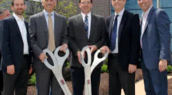 Jeremy Brecher, Senior Vice President Technology & CIO, SES; Tony Byerly, President, SES; Gerard Neugebauer, Mayor of Green, Ohio; Santiago Galaz, President, Securitas North America; and Damon Kanzler, Senior Vice President, Centralized Services & Business Operations, SES.