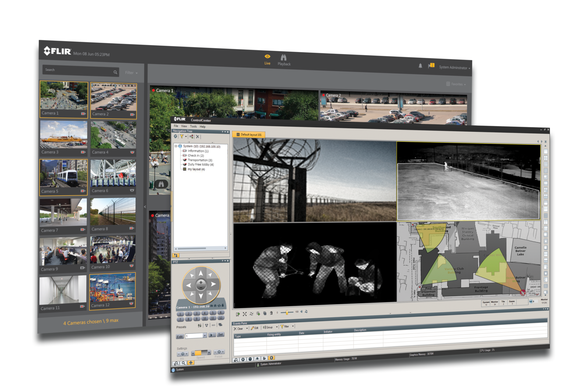FLIR United VMS 8.0 is a comprehensive, enterprise-level video management solution for managing video security operations.