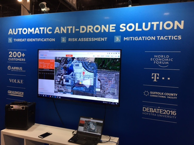 A look inside the Dedrone booth at ISC West 2017.