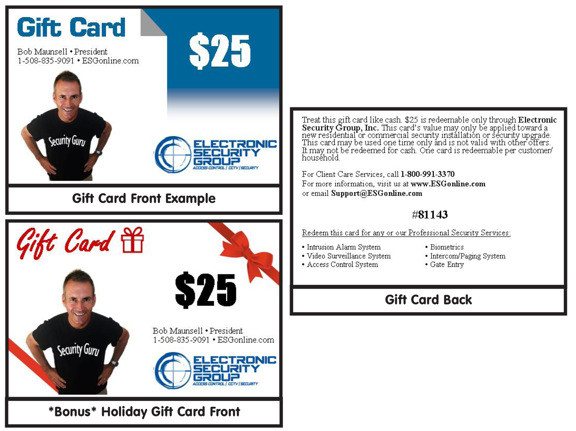 Here's what a gift card could look like. Be sure to use very heavy card stock to take advantage of haptic sensation.