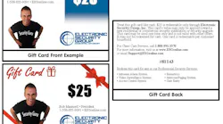 Here's what a gift card could look like. Be sure to use very heavy card stock to take advantage of haptic sensation.