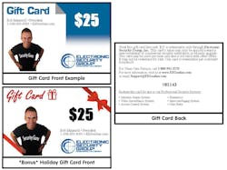 Here&apos;s what a gift card could look like. Be sure to use very heavy card stock to take advantage of haptic sensation.