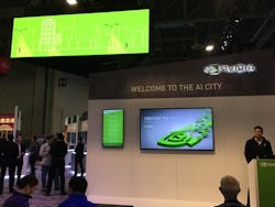 A view inside the NVIDIA booth at ISC West 2017.