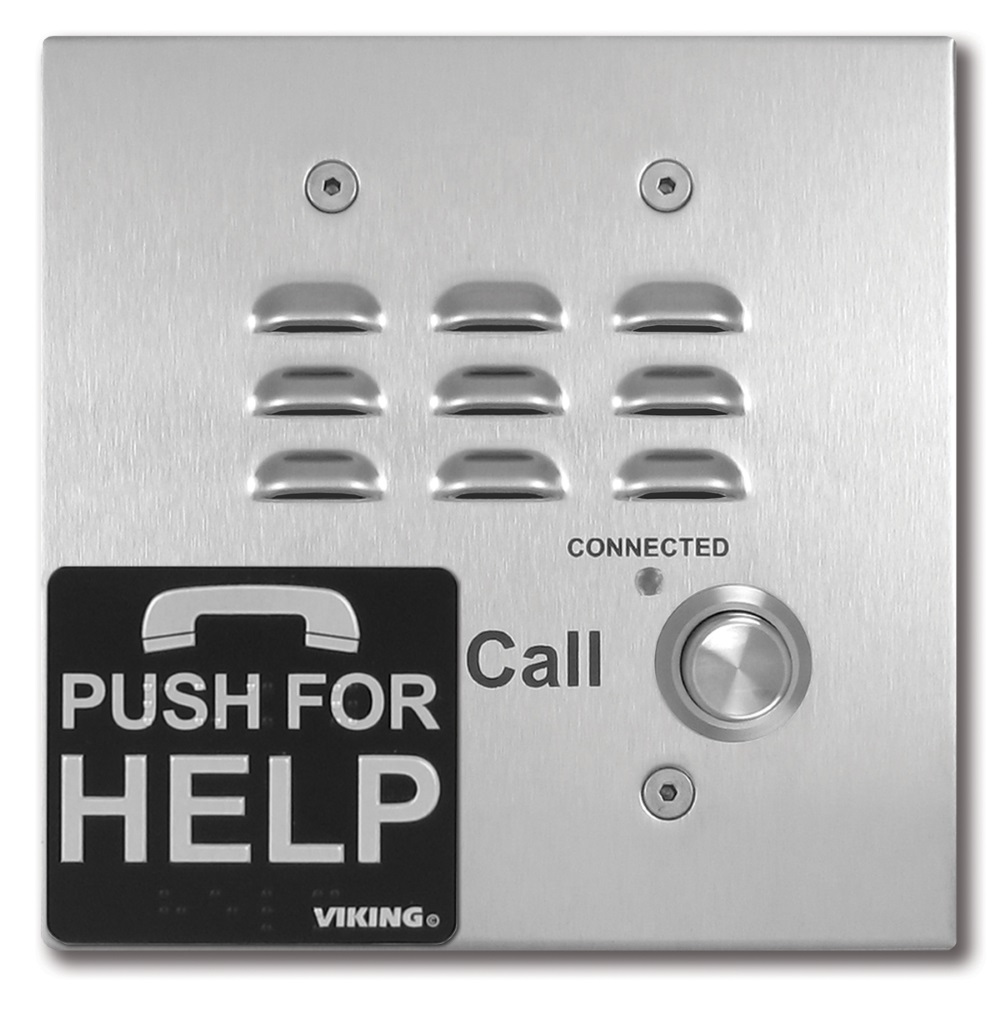 The Model E-1600-32A by Viking Electronics is an ADA compliant analog emergency phone. It is vandal resistant and designed to fit into a standard double gang box.