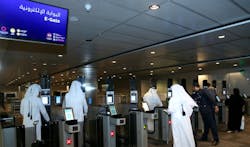 Biometric technology from Iris ID is helping passengers at Qatar’s Hamad International Airport to pass through self-service security e-gates in as little as 10 seconds. Biometric technology from Iris ID is helping passengers at Qatar’s Hamad International Airport to pass through self-service security e-gates in as little as 10 seconds.