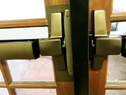 Integrators need to power electric strikes on removable mullion, but feared standard wiring would be vulnerable. Integrators need to power electric strikes on removable mullion, but feared standard wiring would be vulnerable.