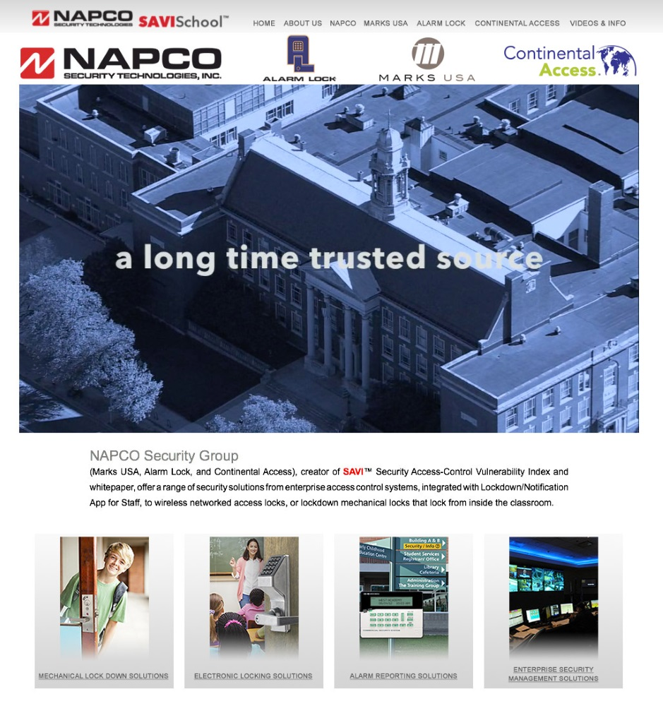 Napco recently launched its newly redesigned SAVI School website as part of the company&rsquo;s ongoing K-12 and Campus Security initiative.