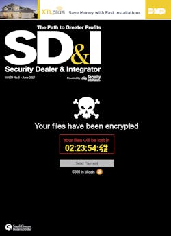 SD&I June '17 Cover Story - 'Ransomware: The Risk is Real' details the integrator’s new role in cyber threat detection SD&I June '17 Cover Story - 'Ransomware: The Risk is Real' details the integrator’s new role in cyber threat detection
