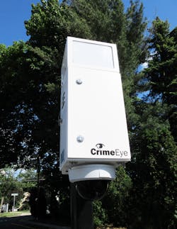 The CrimeEye-RD-2 now features an optional Axis Q3708-PVE fixed-dome camera with multiple sensors, resulting in a 180-degree panoramic view. The CrimeEye-RD-2 now features an optional Axis Q3708-PVE fixed-dome camera with multiple sensors, resulting in a 180-degree panoramic view.