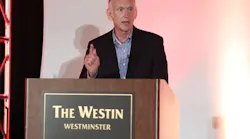Bill Bozeman, CEO of PSA Security Network, addresses attendees at the recent TEC conference in Westminster, Colo.