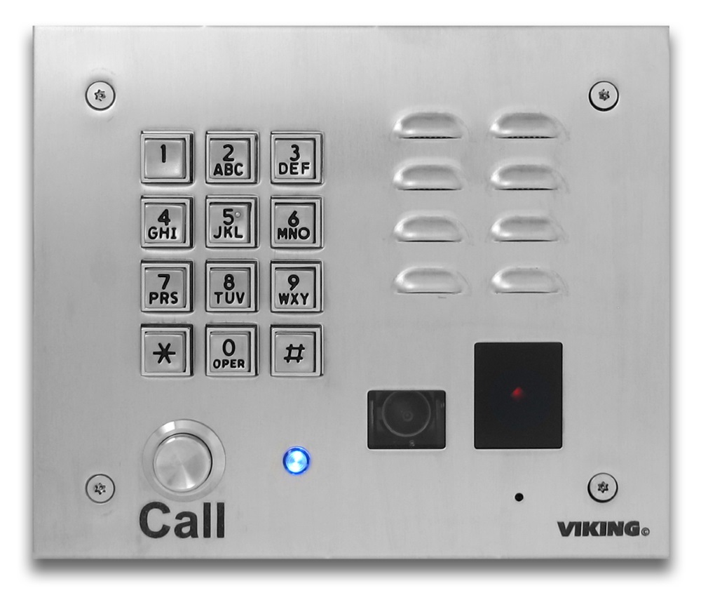 Viking Electronics' vandal resistant K-1775-IP is an all-in-one VoIP entry phone system.