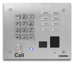 Viking Electronics' vandal resistant K-1775-IP is an all-in-one VoIP entry phone system. Viking Electronics' vandal resistant K-1775-IP is an all-in-one VoIP entry phone system.