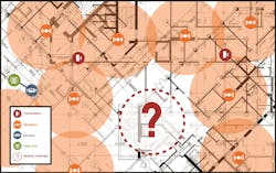 A properly planned repeater network creates overlapping circles of coverage, ensuring that if a transmitter activates in a covered area, the signal will have multiple paths to find the receiver. A properly planned repeater network creates overlapping circles of coverage, ensuring that if a transmitter activates in a covered area, the signal will have multiple paths to find the receiver.