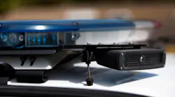 A patrol car in La Mirada, Calif., is equipped with ASAP, a four camera roof-mounted system that constantly scans for and photographs the license plates of nearby cars.