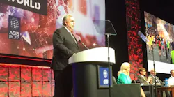 Former Boston Police Commissioner Edward Davis, pictured above, addresses attendees at ASIS 2017 on Wednesday.