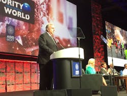 Former Boston Police Commissioner Edward Davis, pictured above, addresses attendees at ASIS 2017 on Wednesday. Former Boston Police Commissioner Edward Davis, pictured above, addresses attendees at ASIS 2017 on Wednesday.