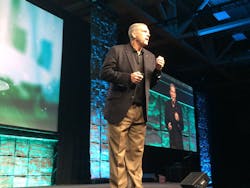 Scott Klososky delivers a keynote address at ASIS 2017. Scott Klososky delivers a keynote address at ASIS 2017.