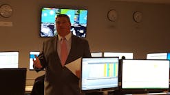 Allied Universal CEO Steve Jones stands inside the company&apos;s Monitoring and Response Center (MaRC) in Richardson, Texas, on Monday, September 25, 2017.