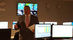 Allied Universal CEO Steve Jones stands inside the company's Monitoring and Response Center (MaRC) in Richardson, Texas, on Monday, September 25, 2017.