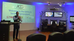 Steve Cina, Director of Marketing for A+ Technology & Security Solutions, addresses attendees at the most recent Safety & Security Symposium. A+ will hold its next event this December.