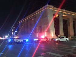 Police vehicles are seen near the site of shooting in Las Vegas, the United States, on Oct. 2, 2017. At least 50 people were killed and over 200 others wounded in a mass shooting at a concert Sunday night outside of the Mandalay Bay Hotel in Las Vegas, Nevada. Police vehicles are seen near the site of shooting in Las Vegas, the United States, on Oct. 2, 2017. At least 50 people were killed and over 200 others wounded in a mass shooting at a concert Sunday night outside of the Mandalay Bay Hotel in Las Vegas, Nevada.