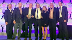 The Convergint team accepts the 2017 National Systems Integrator of the Year Award from Larry Newman (far left) and Fredrik Nilsson (far right) at Axis Connect & Converge in Seattle. The Convergint team accepts the 2017 National Systems Integrator of the Year Award from Larry Newman (far left) and Fredrik Nilsson (far right) at Axis Connect & Converge in Seattle.