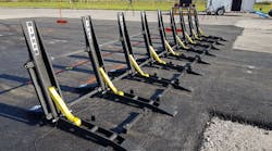 The FBM flat drive-over folded barrier is a multipurpose, portable, fast, effective anti-ram vehicle barrier. The FBM flat drive-over folded barrier is a multipurpose, portable, fast, effective anti-ram vehicle barrier.
