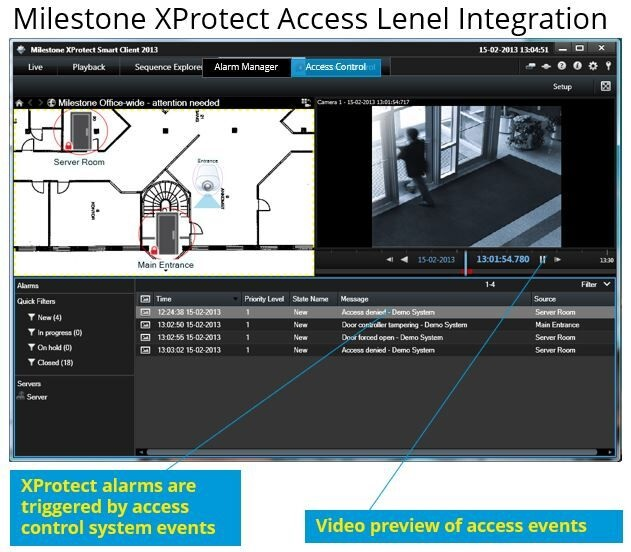 Milestone Systems has received Lenel OpenAccess Alliance Program (OAAP) Certification confirmation for the integration of OnGuard&circledR; access control 7.3, 7.2 and 7.1 via Milestone XProtect Access 2017 R2.