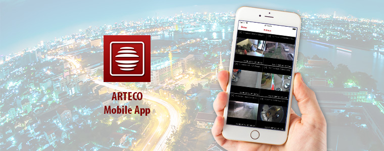 The Arteco app delivers instant access to select functions within the Arteco Video Event Management Software (VEMS) platform and provides immediate notification of customized alerts and alarms.