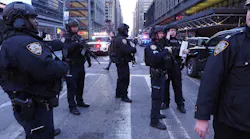 NYPD ESU/SRG officers respond to an Explosion at the Port Authority on 42nd Street and 8th Ave in Manhattan, on December 11, 2017.
