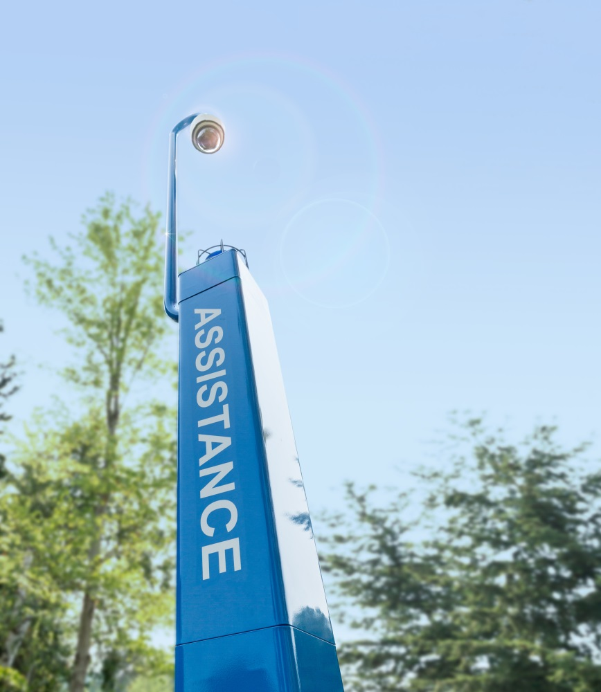 Aiphone's towers and wall boxes now feature built-in UL Listed electrical boxes to easily satisfy local electrical codes. The new modular tower designs also include an optional CCTV camera arm module.