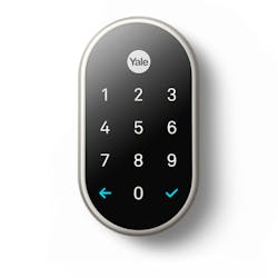 The new Nest x Yale Lock is a key free touchscreen deadbolt that provides homeowners with extraordinary control and convenience. Lock and unlock doors from anywhere, create passcodes to manage access for family members and guests, and revoke access at any time – all from the Nest app. The new Nest x Yale Lock is a key free touchscreen deadbolt that provides homeowners with extraordinary control and convenience. Lock and unlock doors from anywhere, create passcodes to manage access for family members and guests, and revoke access at any time – all from the Nest app.