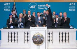 ADT, Inc. Chief Executive Officer Timothy J. Whall, joined by members of ADT's senior executive team and board of directors, rings the NYSE Opening Bell. ADT, Inc. Chief Executive Officer Timothy J. Whall, joined by members of ADT's senior executive team and board of directors, rings the NYSE Opening Bell.