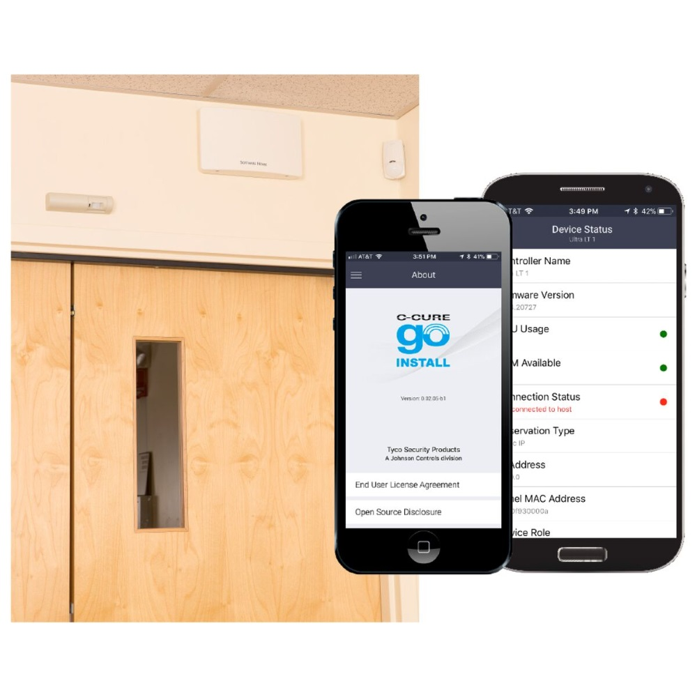The C&bull;CURE Go Install app provides a more efficient, convenient means of configuring or updating information on the iSTAR Ultra LT controller without having to physically access the unit.
