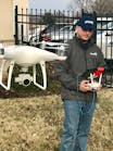Kevin Edwards, Fleet &amp; Facilities Manager for integrator Advantech Inc., uses a drone to accomplish site surveys, saving both installation time and costs.