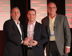 JR Andrews and Bryan McGee of Altronix (right) accept the Superstar Award from PSA’s Craig Patterson. JR Andrews and Bryan McGee of Altronix (right) accept the Superstar Award from PSA’s Craig Patterson.