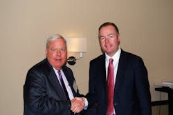 L to R: Michael Duffy, CEO/Chairman of Per Mar and Past President of NCISS, and Brad Duffy. L to R: Michael Duffy, CEO/Chairman of Per Mar and Past President of NCISS, and Brad Duffy.