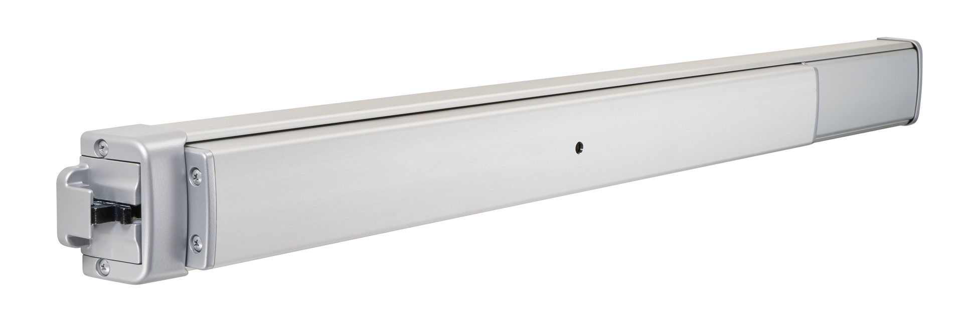 The four-model EX Series is designed with impact bumpers to reduce sound and horizontal and vertical guide with return control for smoother operation; a universal hardware kit for aluminum, hollow metal and wood installations; modern, contoured design with matching metal end caps and cut-to-length in field installation options.