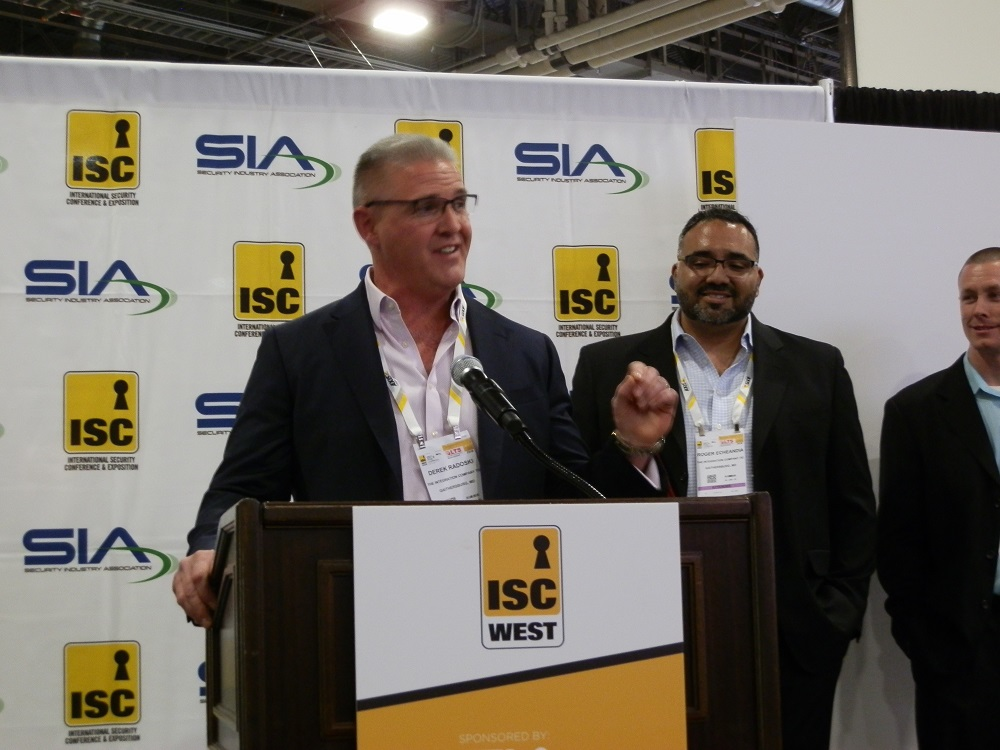 Derek Radoski, president of Fast50 top integrator TIC, thanked many of his mentors over the course of his long security career.