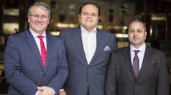 From left to right: David Walsh, CEO of Netwatch Group, Samir Samhouri, Chairman of Netwatch Group, and Woodie Andrawos, Managing Director and President of NMC.