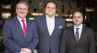 From left to right: David Walsh, CEO of Netwatch Group, Samir Samhouri, Chairman of Netwatch Group, and Woodie Andrawos, Managing Director and President of NMC.