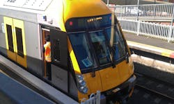 Exterior cameras like the one positioned over the train operator&apos;s head, enable the safe monitoring of train platforms and passenger ingress/egress.
