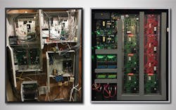 Besides the obvious clutter, there are new intrinsic benefits to pre-fabricated enclosures (right) for both security dealers and end-user customers. Besides the obvious clutter, there are new intrinsic benefits to pre-fabricated enclosures (right) for both security dealers and end-user customers.