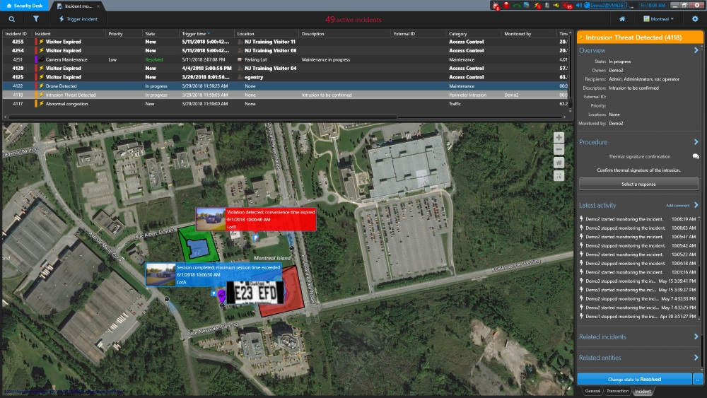 Genetec will showcase its collaborative decision management software Mission Control, pictured above, during GSX 2018.