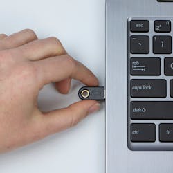 The YubiKey enables two-factor network authentication with the touch of a finger.