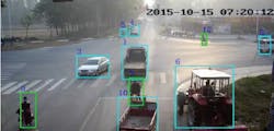 This video surveillance screenshot shows information extracted using deep-learning computer vision. This video surveillance screenshot shows information extracted using deep-learning computer vision.