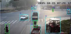 This video surveillance screenshot shows information extracted using deep-learning computer vision.