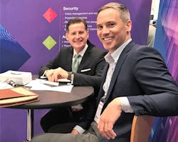 From left to right: William Daly, Partner and Head of the New York office of Control Risks, and Ryan Marvel, Principal with Control Risks, chat with SecurityInfoWatch on the show floor at GSX 2018. From left to right: William Daly, Partner and Head of the New York office of Control Risks, and Ryan Marvel, Principal with Control Risks, chat with SecurityInfoWatch on the show floor at GSX 2018.