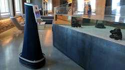 The market for security robots, such as those built by Cobalt Robotics pictured above, is still evolving and will be largely driven by ROI and their impact on reducing crime moving forward, according to industry experts.